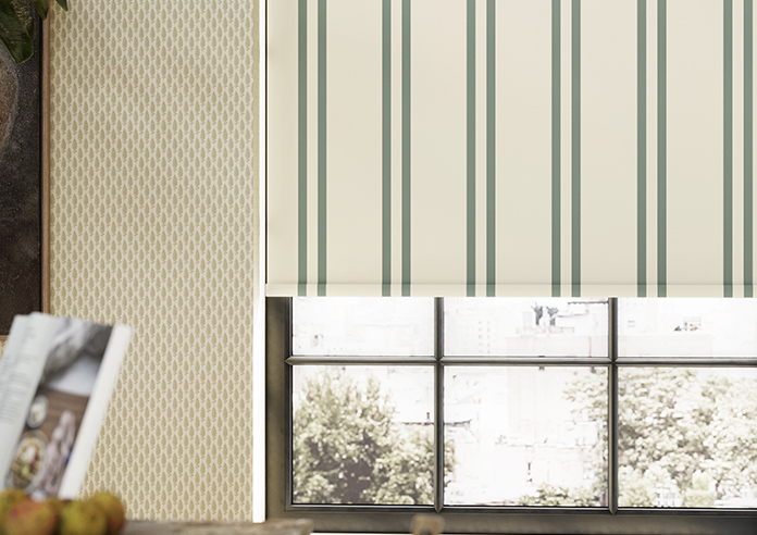 Adelaide, Winnies Stripe Barbing Green - Twist&Fit Roller Blind - Image 5